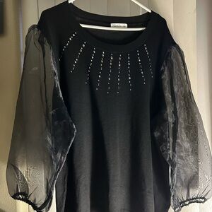 89th & Madison Black Crew Neck Sweater